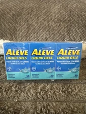 Lot Of 3 - Aleve Liquid Gels 220mg 50caps/each New Fast Ship FRESH 10/26+