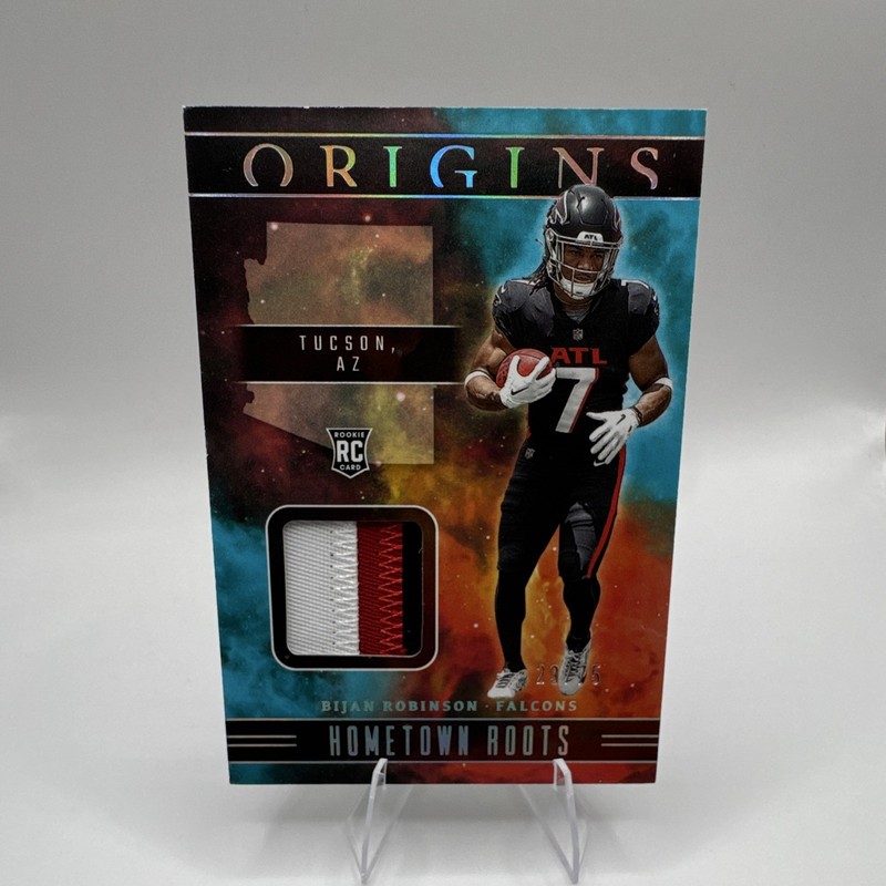 Panini Origins Bijan Robinson RC Patch Hometown Roots /75 Falcons HR-BR