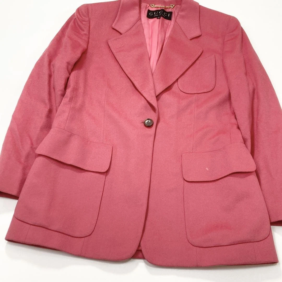 Gucci giacca sartoriale 100% cashmere rosa 42 dal Giappone