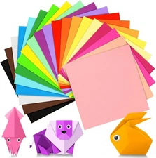 Origami Paper 200 Sheets 20 Colors 6" Square Double Sided Colorful Art