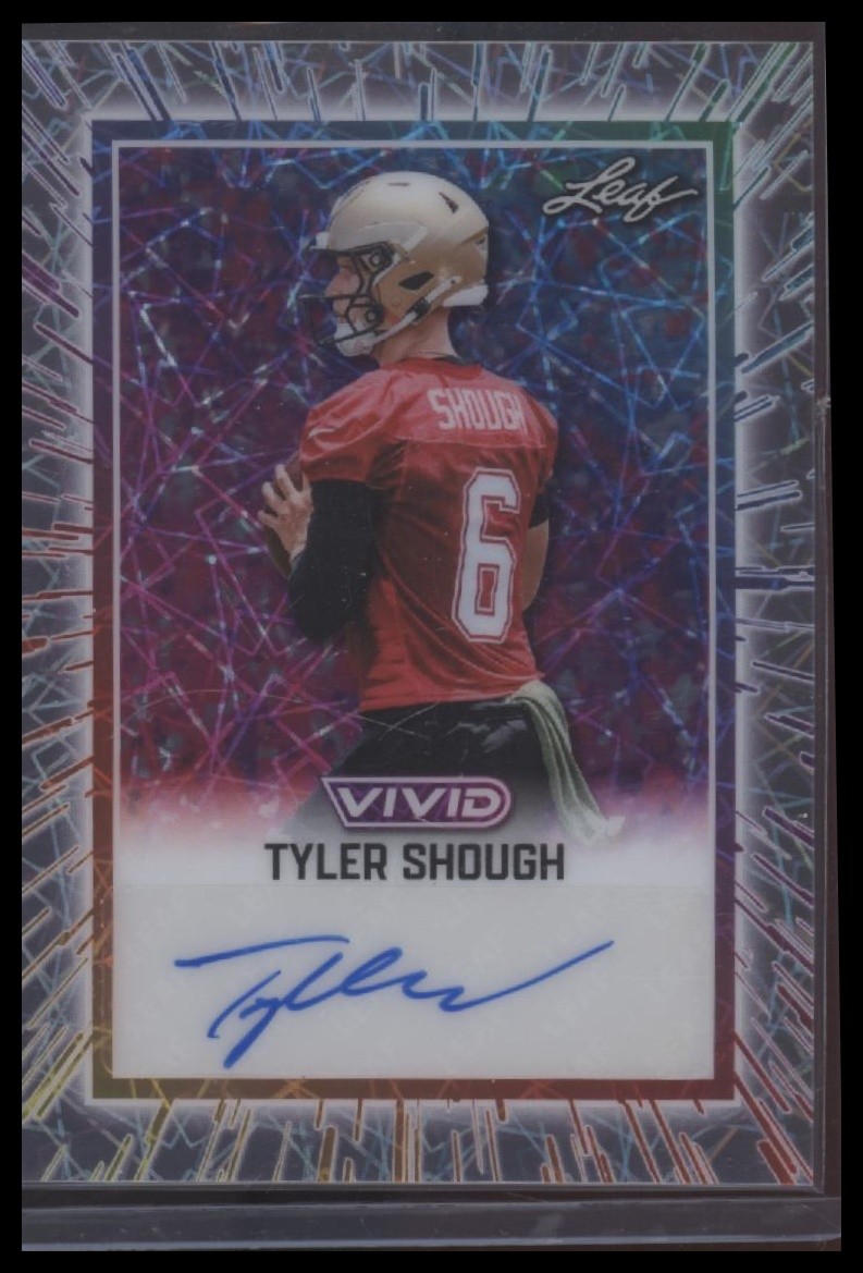 2025 Leaf Vivid #BA-TS2 Tyler Shough Base Auto Prismatic Cool Gray #/3