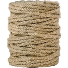 Tenn Well 5mm Jute Rope, 100 Feet 4Ply Twisted Heavy Duty and Thick