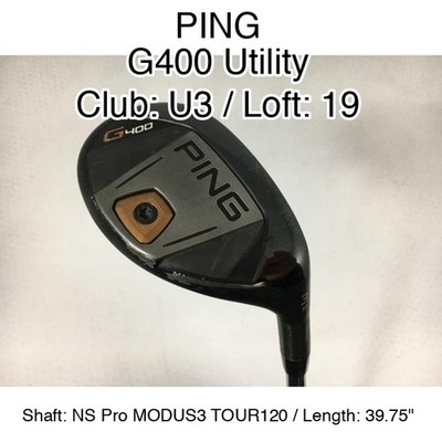 PING G400 Utility U3 Hybridー 19 39.75'' NS Pro MODUS3 TOUR120 Extra Stiff Right-H
