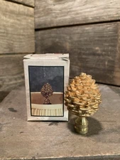Solid Brass Custom Cast Pinecomb Finial Lamp Topper New Old Stock