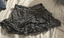 Crazy 8 Girls Vintage Skirt Size L 10-12 Black White Plaid Ruffle Hem