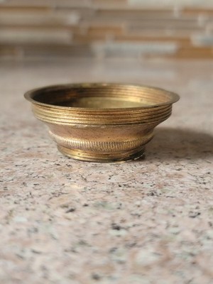 Vintage Antique #2 Collar To #3 Burner Oil Lamp Brass Adapter LOOK Reduce Expand
