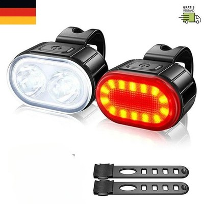LED Fahrradlampe 9 Licht USB-C Ladefunktion Wasserdicht Lenkerlampe Fahrrad Fron
