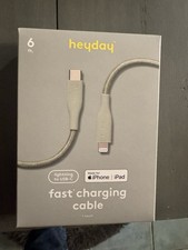 Heyday 6 ft Gray  Fast Charge type a to USB-C...