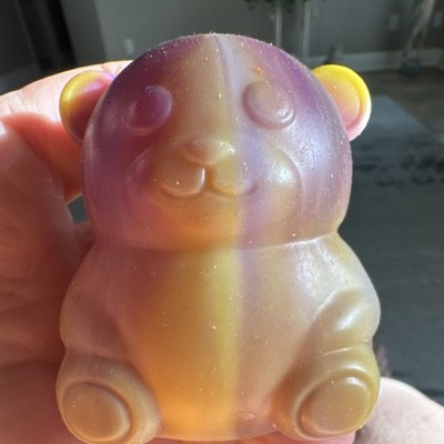 RMS (USA) Inc. Bear Squeeze Ball Tear-Resistant Purple Yellow Orange Rubber