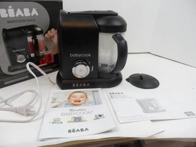 BEABA Babycook Solo 4 in 1 Homemade Baby Food Maker Cooker Processor Black WORKS