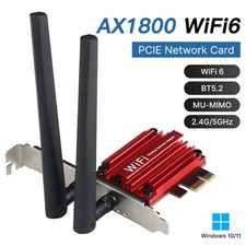 WiFi 6E PCI-E Dual Band Network Card AX1800Mbps 802.11AX WiFi Bluetooth Adapte