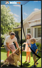 Magnetic Screen Door 39x82"   Bug-Free Mesh Curtain, Pet  Kid Friendly