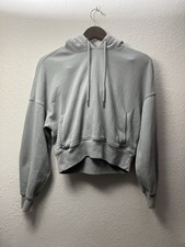 Abercrombie Fitch Cropped Hooded Sweatshirt Size XS Gray