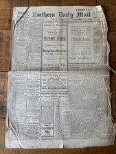 Northern Daily Mail, November 11, 1918, Armistice announcement rare late edition