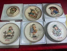 Lot Of 6 Hummel Plates 1971 First Edition, 1979-1991+Special Edition  7.5” Lot 2