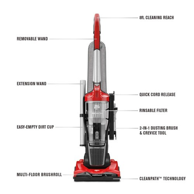 #ad #ad Dirt Devil Endura Reach Upright Bagless Vacuum Cleaner for Carpet and Hard Floor $45.50