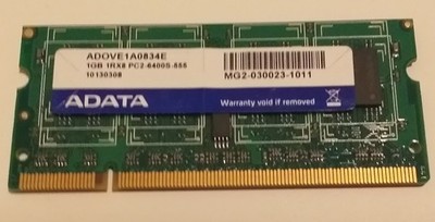 1 GB DDR2-RAM 200-pin SO-DIMM PC2-6400S CL5 'ADATA ADOVE1A0834E'