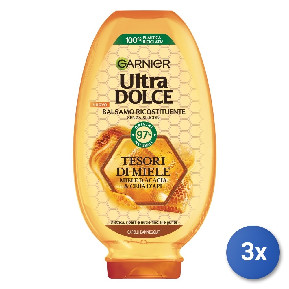 3X Ultradolce Garnier Conditioner 200 ML. Honey Treasures