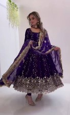 Gown Pakistani Suits Salwar Kameez Ready To Wear Dress Wedding Bollywood Party L