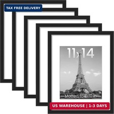 upsimples 11x14 Picture Frame, Gallery wall frame set of 5, Black  Photo Frame