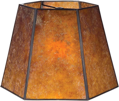  Hexagon Mica Shade, 9''(T) X 14''(B) X 10''(H)), 1/2'' Recess Washer Fitter