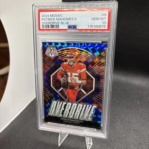 2024 Panini Mosaic - Overdrive Patrick Mahomes II #6 Blue Mosaic Prizm /99