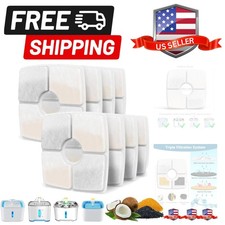 8-Pack Cat Water Fountain Filter Replacement Filters, Compatible with 84oz/2....