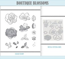 BOUTIQUE BLOSSOMS Metal Cutting Dies Stamp Scrapbooking Cards Embossing