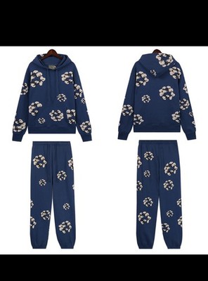 Men's Floral Print Tracksuit Set Hoodie & Sweatpants 2-Piece, Multiple Colors