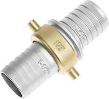 Aluminum Pin Lug Hose Shank Coupling Set 1.5in Male & Female Threads 75 PSI Max