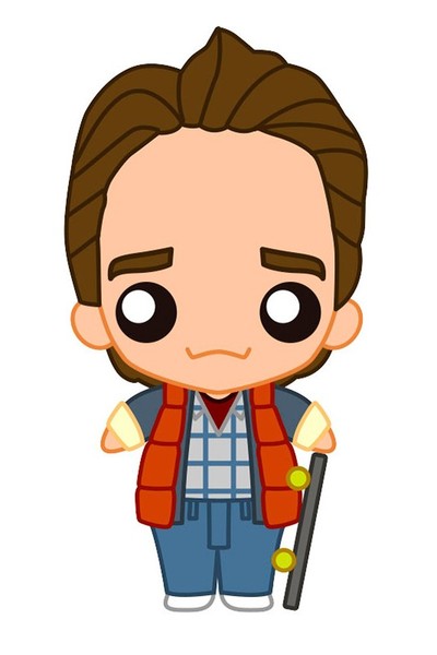 ZurüCk In Die Zukunft Marty Mcfly Pokis Figur Sd Toys-image