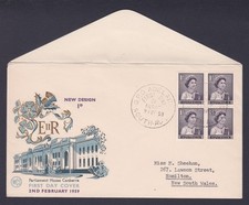 1959 THIRD QUEEN ELIZABETH II 1d PRE-DECIMAL STAMP WESLEY FIRST DAY COVER #T156