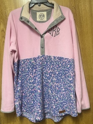 MarleyLilly Multi LS  Snap Up High Low Hem Sweatshirt 2X 20 22