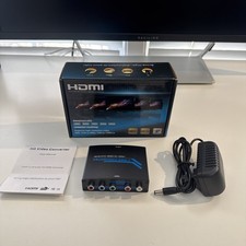 Component Video & L/R RCA Stereo Audio to HDMI Converter Adapter - DVD PS3 Xbox