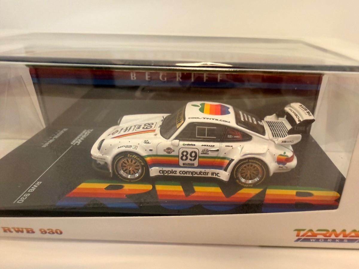 1/64 Tarmac Works RWB 930 Apple Computer #89 White Livery Hobby64