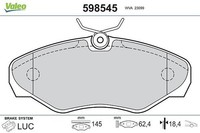 Valeo Bremsbelagsatz, Scheibenbremse 598545 Passend FüR Nissan Opel Renault