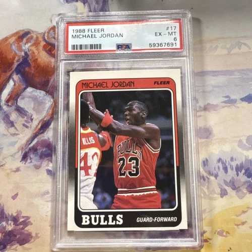 Fleer 1988-89 Michael Jordan #17 Chicago Bulls PSA 6 Basketball Card Base Set