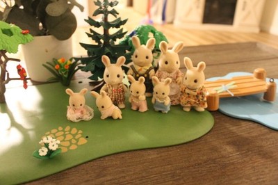 Sylvanian Families SWEET PEA RABBIT FAMILY & TWINS &STANDING TWINS | eBay