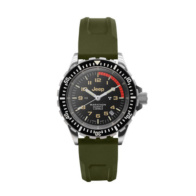 JEEP TSAR on Rubber (OD Green) JEEP TSAR | Black Dial Wristwatch WW194007SS-4101