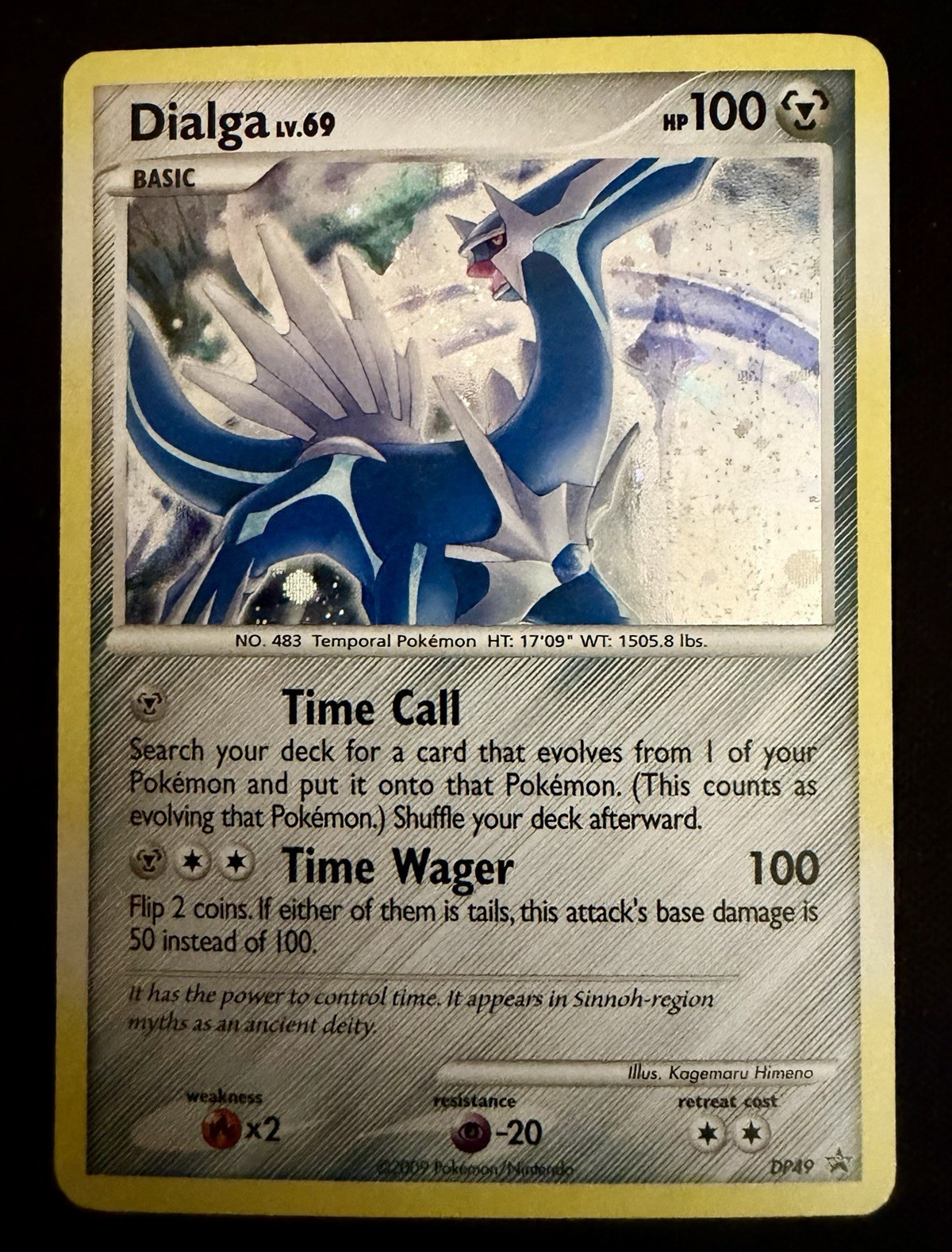 2009 Pokémon D&P - Dialga LV. 69 Cosmos Holo Black Star Promo - NM (DP49)
