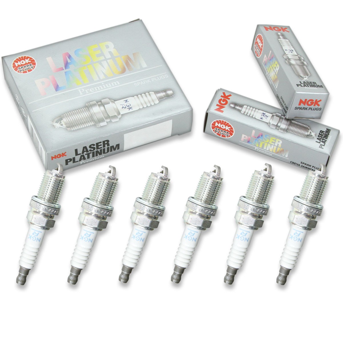 6 pcs NGK Laser Platinum Spark Plugs for 2001-2004 Nissan Frontier 3.3L V6 - ip