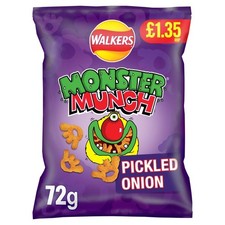 Monster Munch Pickled Onion Snacks Pack of 18 X 72g