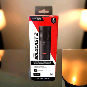 HyperX SoloCast 2 – Jeu USB Condenseur Mic pour PC, USB-C à USB-A, Blk - NEW