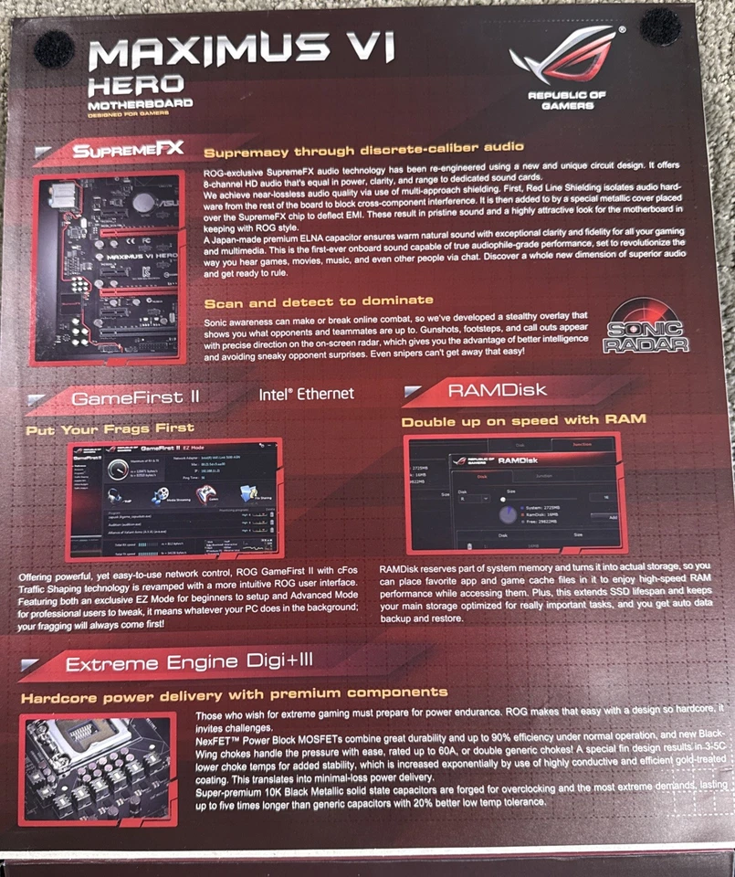 ASUS Maximus VI Hero Intel Z87 LGA 1150 SATA 6Gb/s USB 3.0 HDMI ATX Motherboard - Image 4 of 4