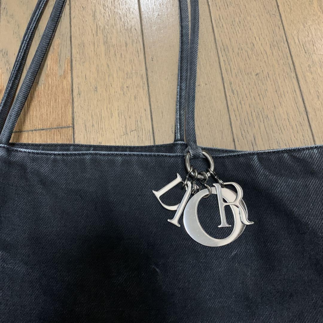 Dior Shoulder Bag Denim Black Authentic F07272036