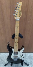 Guitarra Eléctrica Sólida Schecter Tipo ST Negra Hecha en Japón Tipo ST Tapa Edredón