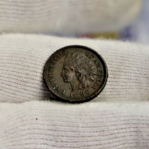 1886 US Indian Cent 1c VF Details (Corrosion, Dings)