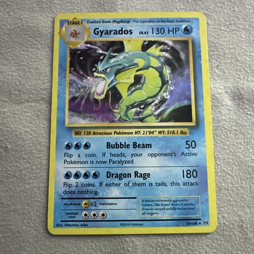 2016 Pokémon TCG XY: Evolutions - Gyarados 34/108 Holo Rare