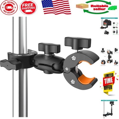 Durable Super Clamp Camera Mount with 360° Ball Head for Strollers & Umbrellas