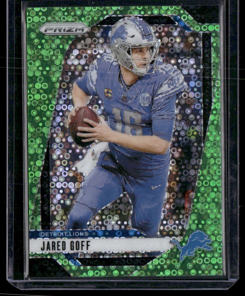 2024 Panini Prizm #92 Jared Goff No Huddle Neon Green #/10